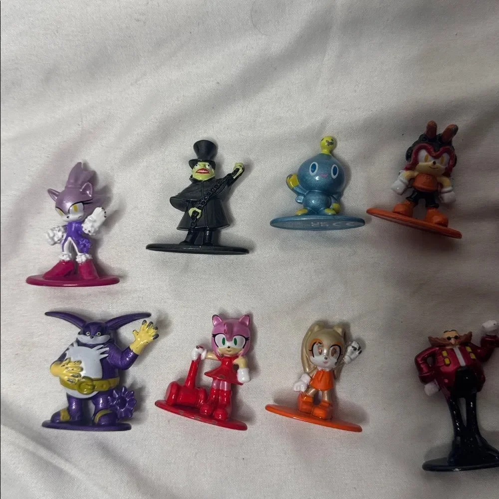 Sonic The Hedgehog Nano Metalfigs 2 Die-cast Character Figurine Set. 11 figures.
